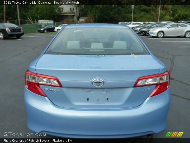 Clearwater Blue Metallic / Ash 2012 Toyota Camry LE