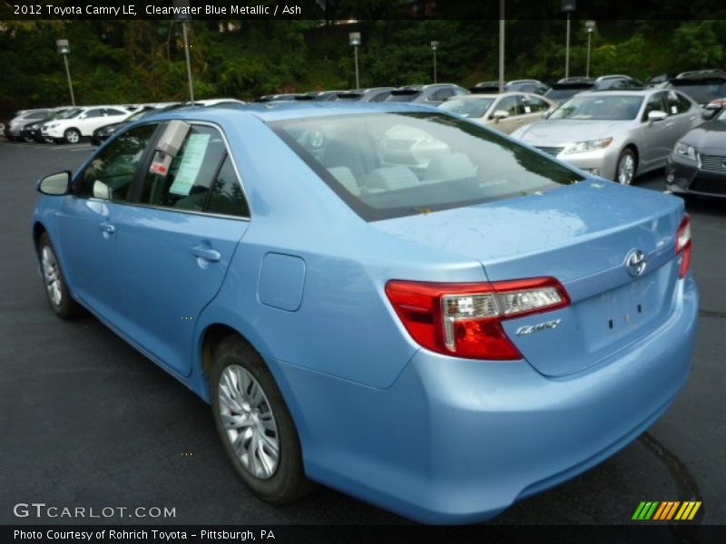 Clearwater Blue Metallic / Ash 2012 Toyota Camry LE