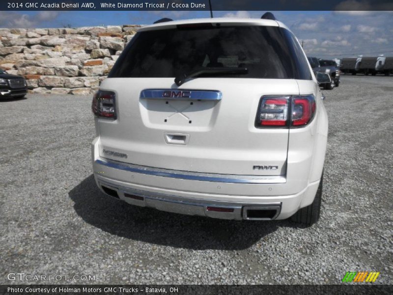 White Diamond Tricoat / Cocoa Dune 2014 GMC Acadia Denali AWD