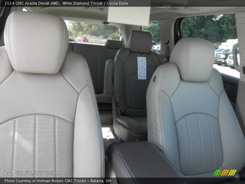 White Diamond Tricoat / Cocoa Dune 2014 GMC Acadia Denali AWD