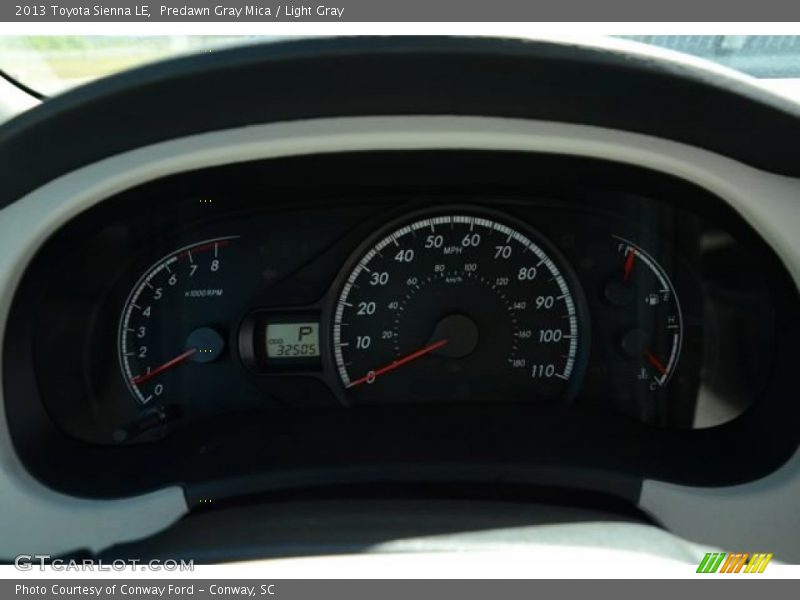 Predawn Gray Mica / Light Gray 2013 Toyota Sienna LE
