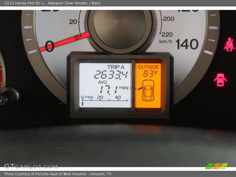 Alabaster Silver Metallic / Black 2010 Honda Pilot EX-L