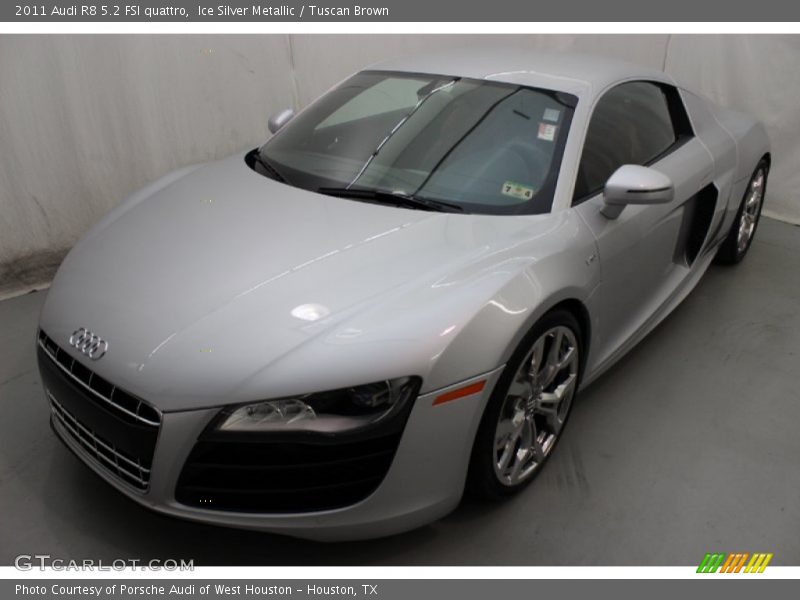 Ice Silver Metallic / Tuscan Brown 2011 Audi R8 5.2 FSI quattro