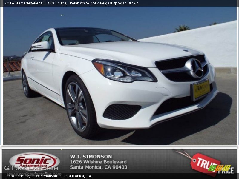 Polar White / Silk Beige/Espresso Brown 2014 Mercedes-Benz E 350 Coupe