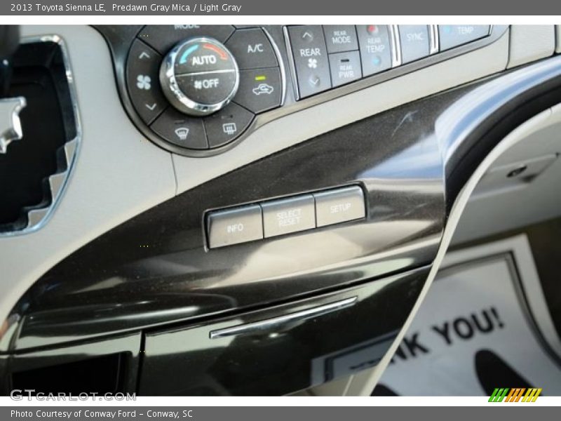 Predawn Gray Mica / Light Gray 2013 Toyota Sienna LE