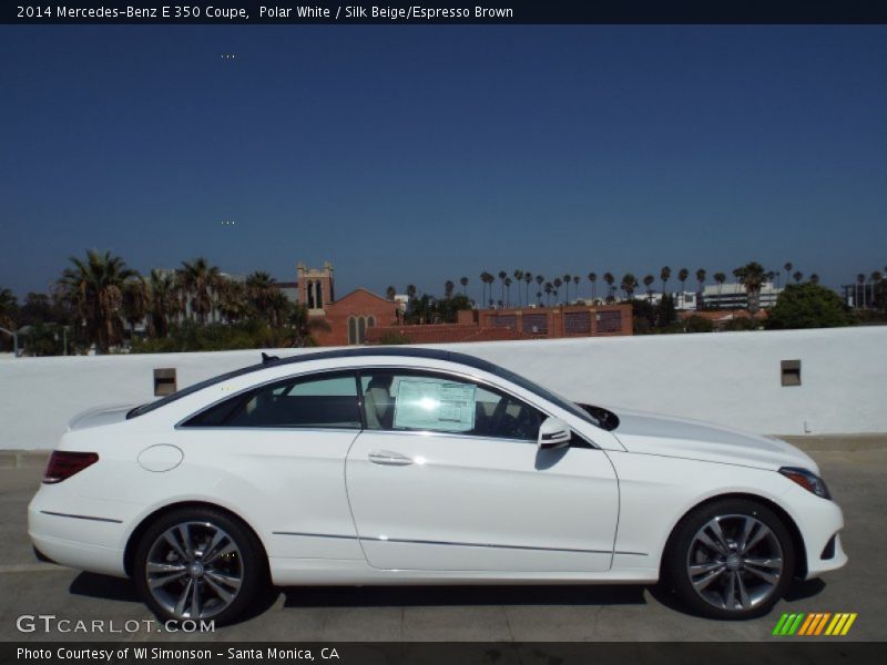 Polar White / Silk Beige/Espresso Brown 2014 Mercedes-Benz E 350 Coupe