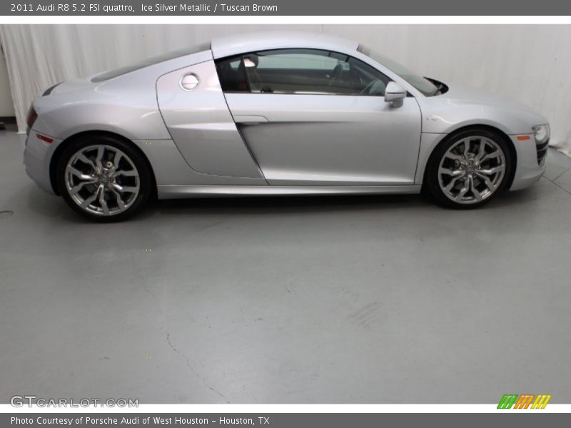 Ice Silver Metallic / Tuscan Brown 2011 Audi R8 5.2 FSI quattro