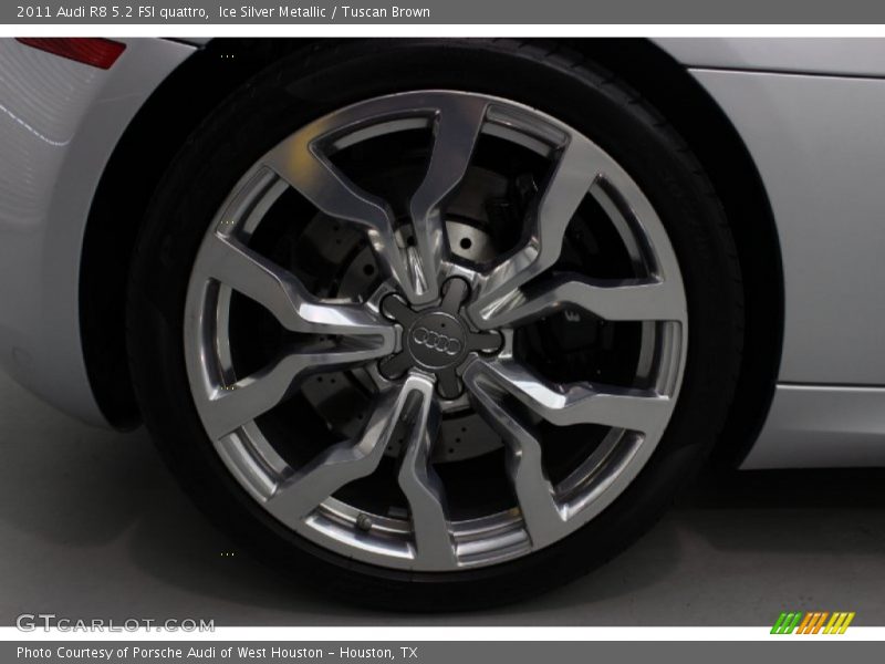 Ice Silver Metallic / Tuscan Brown 2011 Audi R8 5.2 FSI quattro