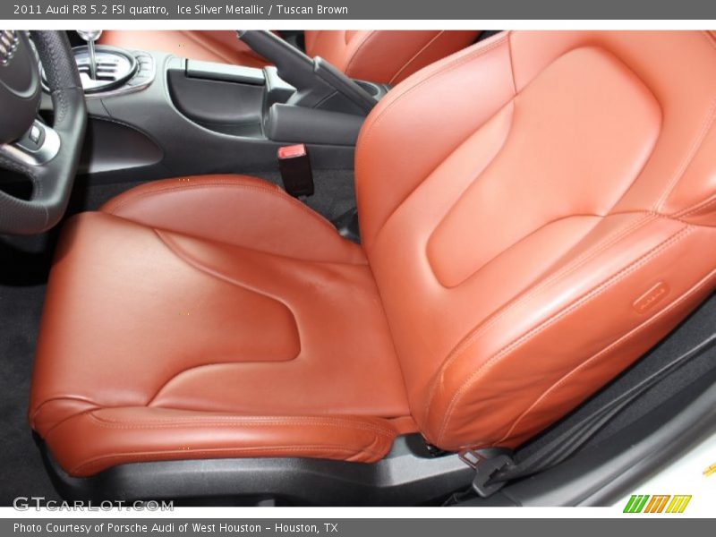 Ice Silver Metallic / Tuscan Brown 2011 Audi R8 5.2 FSI quattro