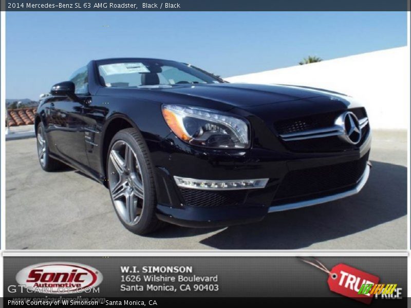 Black / Black 2014 Mercedes-Benz SL 63 AMG Roadster