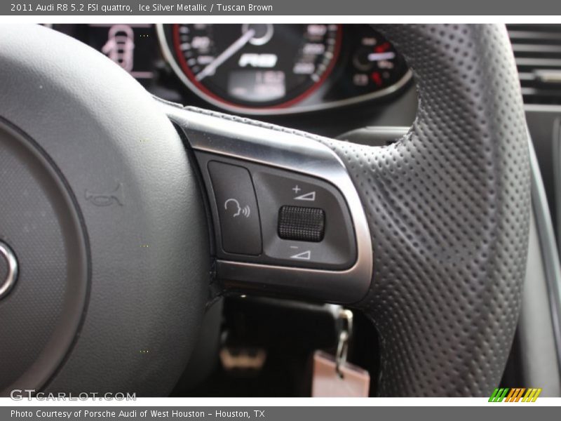 Ice Silver Metallic / Tuscan Brown 2011 Audi R8 5.2 FSI quattro