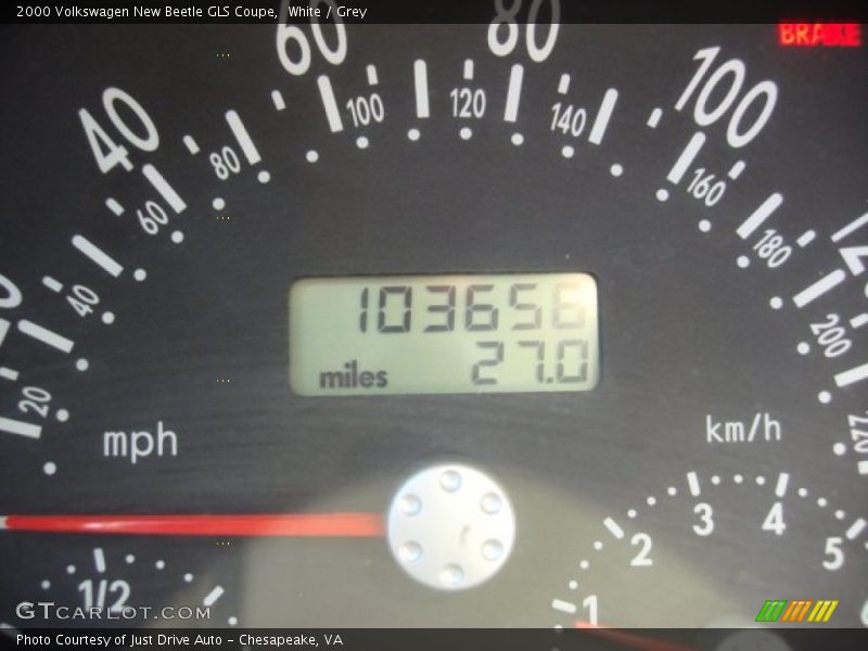 White / Grey 2000 Volkswagen New Beetle GLS Coupe