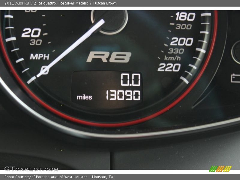 Ice Silver Metallic / Tuscan Brown 2011 Audi R8 5.2 FSI quattro