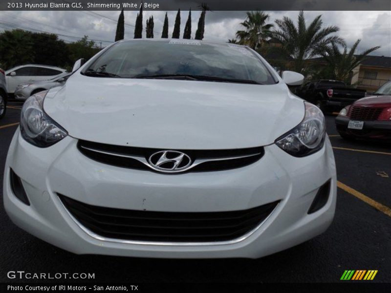 Shimmering White / Beige 2013 Hyundai Elantra GLS