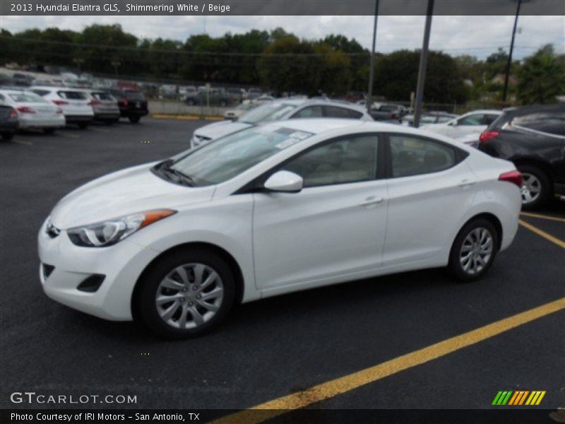 Shimmering White / Beige 2013 Hyundai Elantra GLS