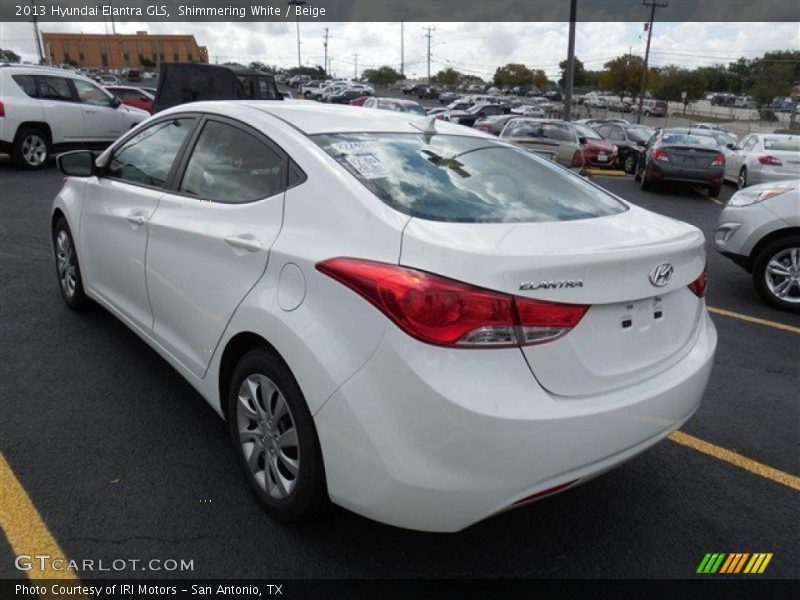 Shimmering White / Beige 2013 Hyundai Elantra GLS
