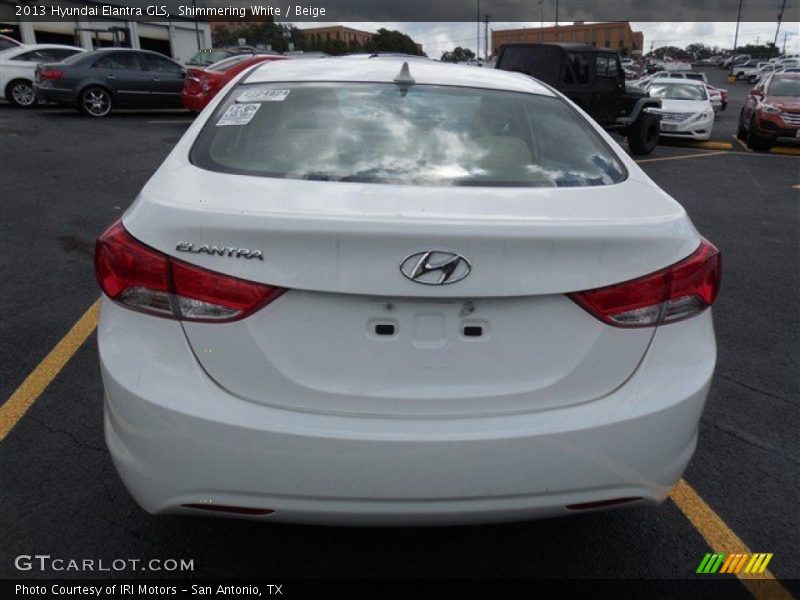 Shimmering White / Beige 2013 Hyundai Elantra GLS