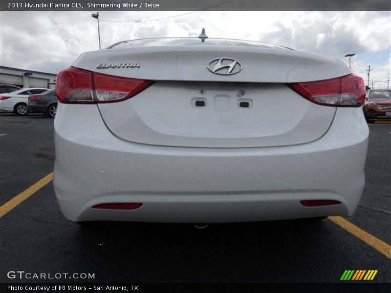 Shimmering White / Beige 2013 Hyundai Elantra GLS