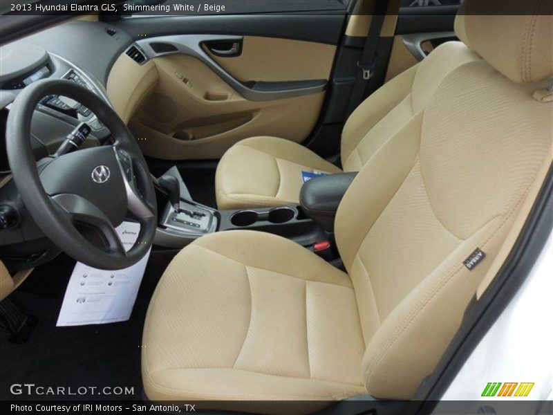 Shimmering White / Beige 2013 Hyundai Elantra GLS
