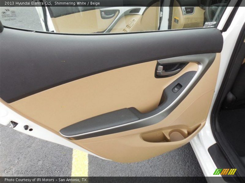 Shimmering White / Beige 2013 Hyundai Elantra GLS