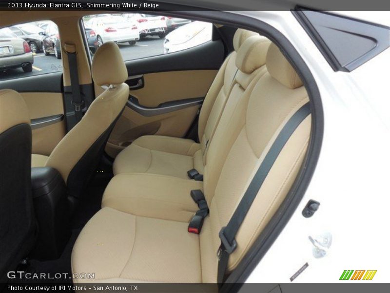 Shimmering White / Beige 2013 Hyundai Elantra GLS