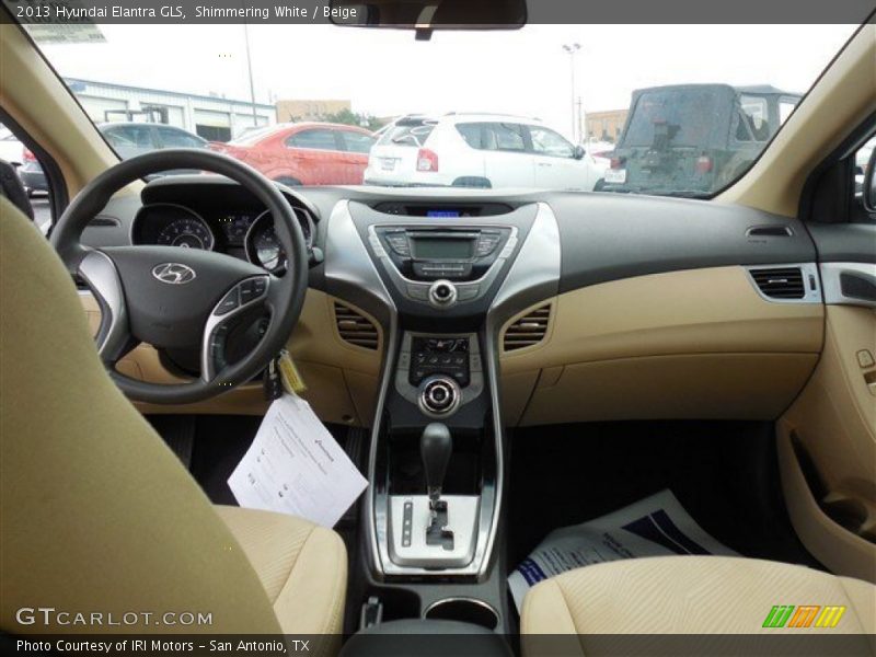 Shimmering White / Beige 2013 Hyundai Elantra GLS