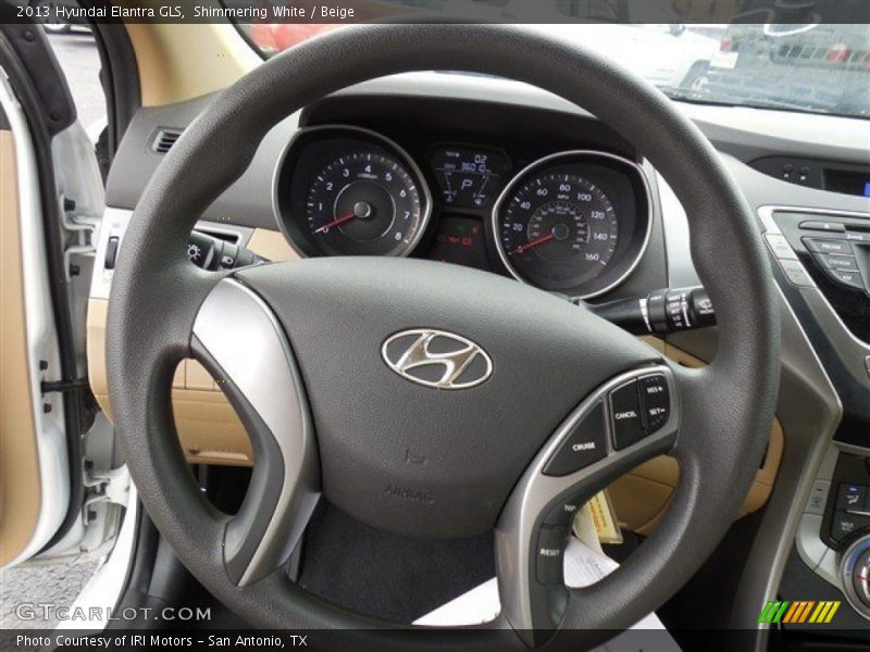 Shimmering White / Beige 2013 Hyundai Elantra GLS