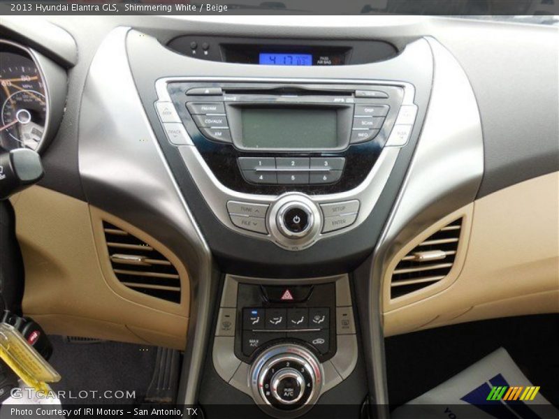 Shimmering White / Beige 2013 Hyundai Elantra GLS