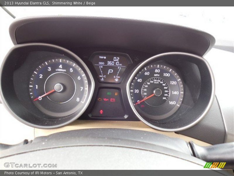 Shimmering White / Beige 2013 Hyundai Elantra GLS