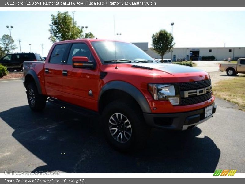 Race Red / Raptor Black Leather/Cloth 2012 Ford F150 SVT Raptor SuperCrew 4x4