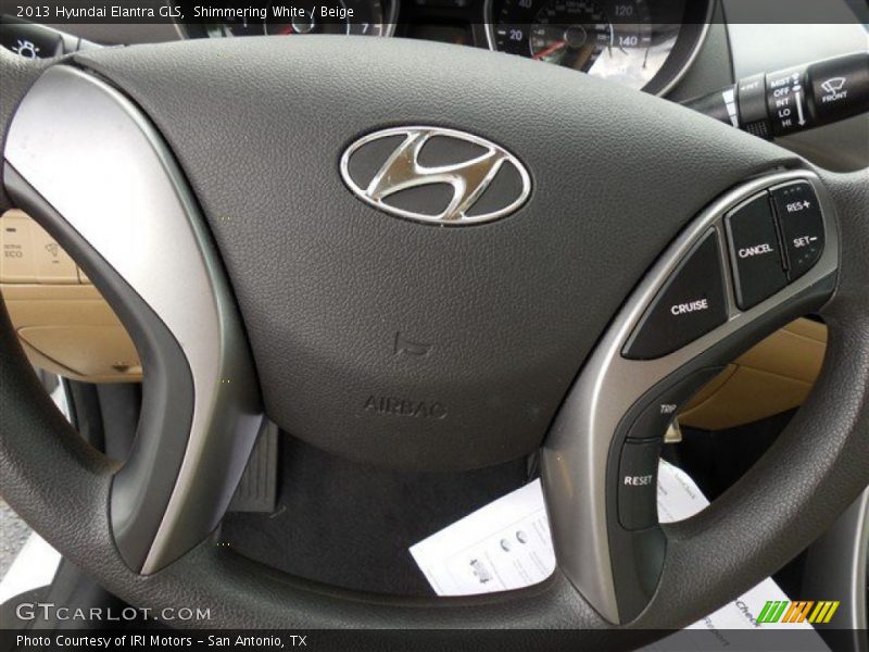 Shimmering White / Beige 2013 Hyundai Elantra GLS
