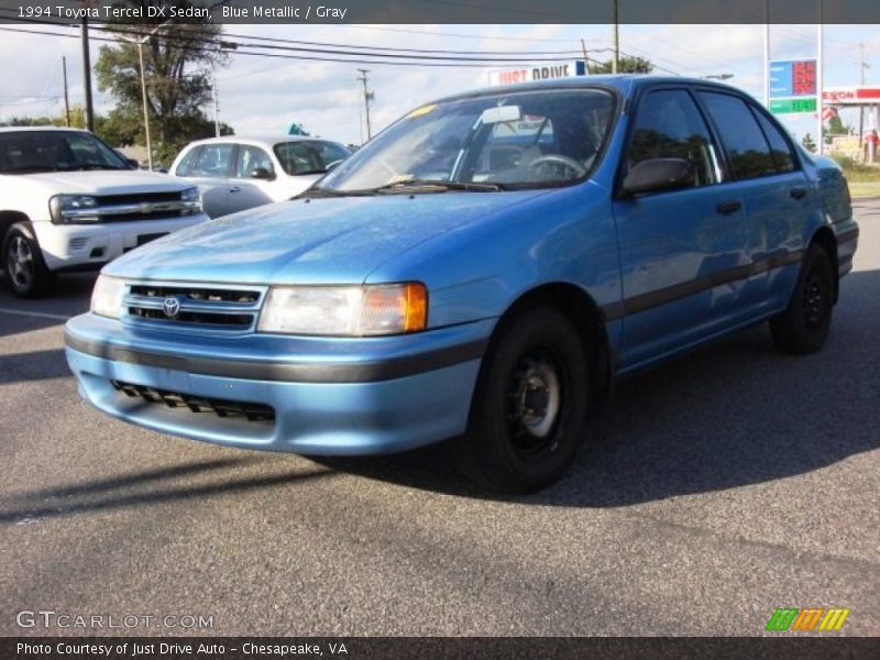 Blue Metallic / Gray 1994 Toyota Tercel DX Sedan