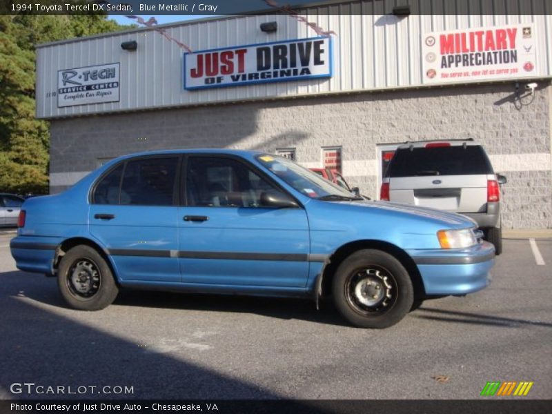 Blue Metallic / Gray 1994 Toyota Tercel DX Sedan