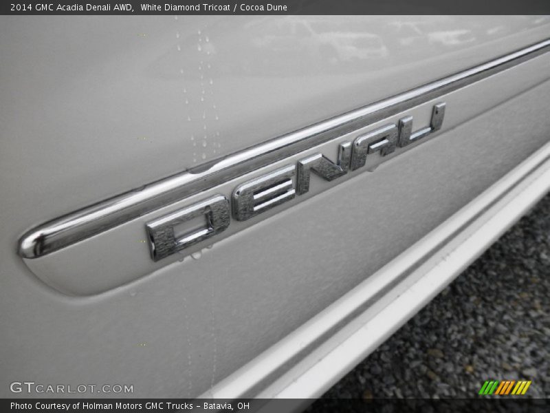 White Diamond Tricoat / Cocoa Dune 2014 GMC Acadia Denali AWD