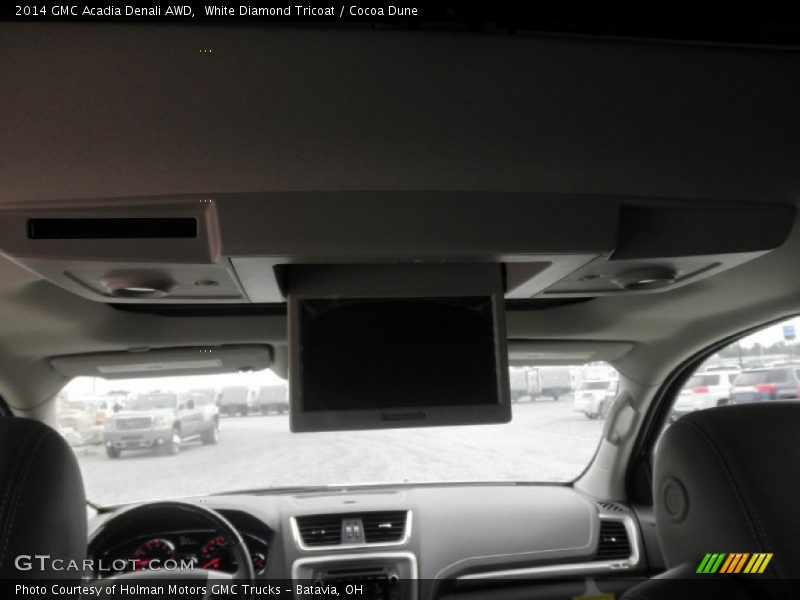 White Diamond Tricoat / Cocoa Dune 2014 GMC Acadia Denali AWD
