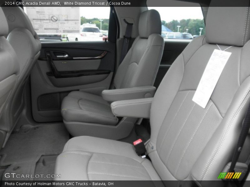 White Diamond Tricoat / Cocoa Dune 2014 GMC Acadia Denali AWD