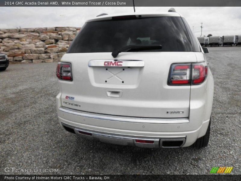 White Diamond Tricoat / Cocoa Dune 2014 GMC Acadia Denali AWD