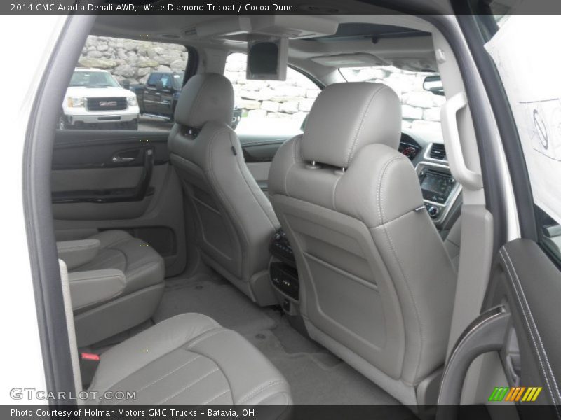 White Diamond Tricoat / Cocoa Dune 2014 GMC Acadia Denali AWD