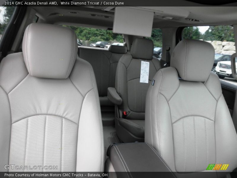 White Diamond Tricoat / Cocoa Dune 2014 GMC Acadia Denali AWD