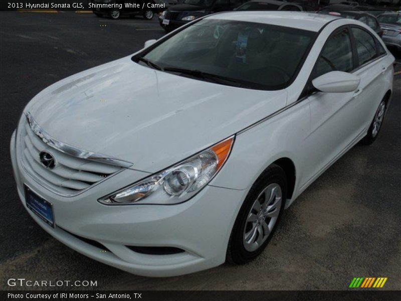 Shimmering White / Camel 2013 Hyundai Sonata GLS