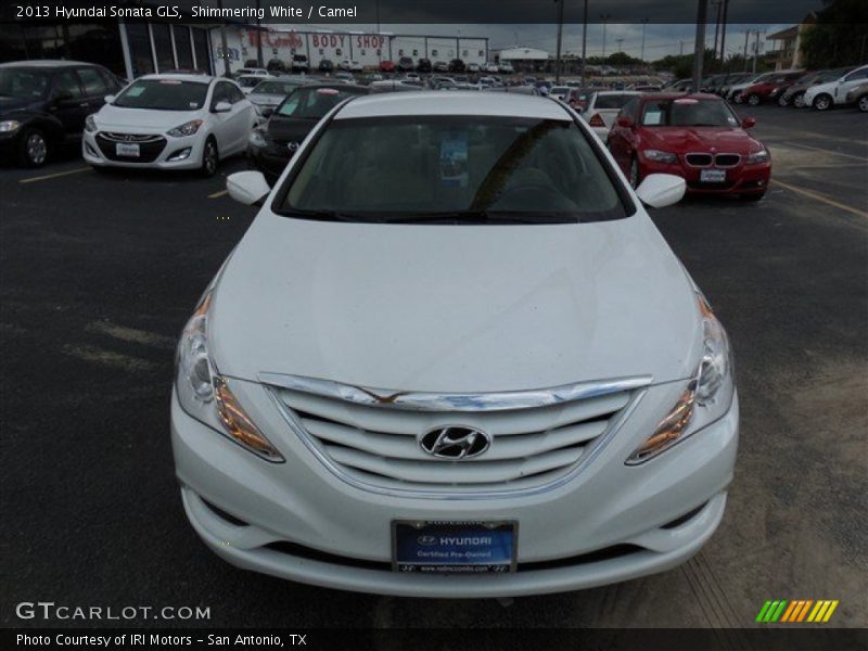 Shimmering White / Camel 2013 Hyundai Sonata GLS