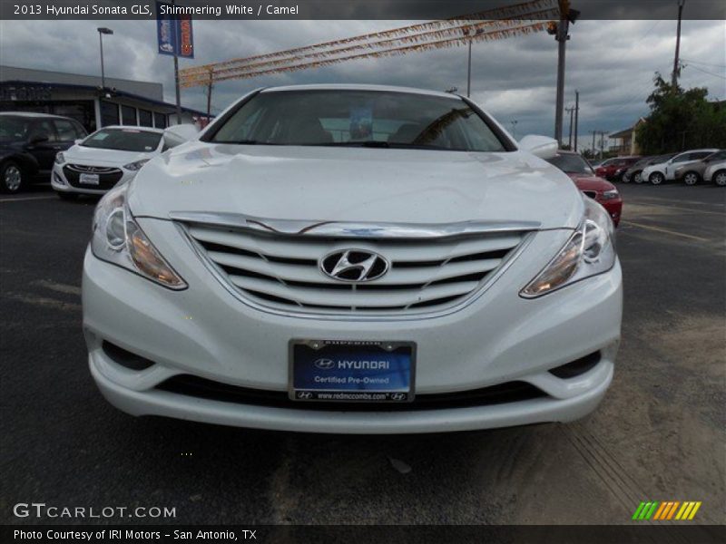 Shimmering White / Camel 2013 Hyundai Sonata GLS