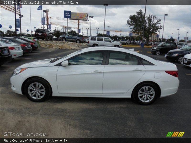 Shimmering White / Camel 2013 Hyundai Sonata GLS