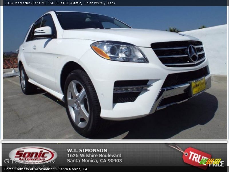 Polar White / Black 2014 Mercedes-Benz ML 350 BlueTEC 4Matic