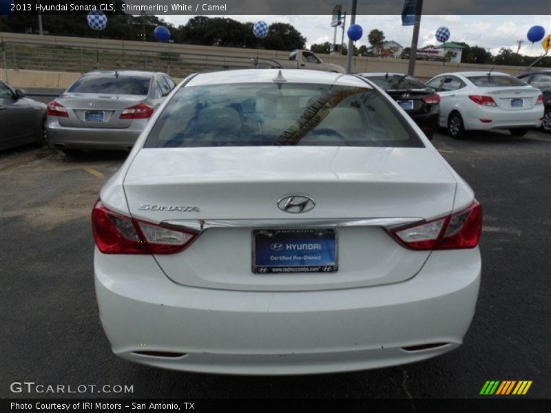 Shimmering White / Camel 2013 Hyundai Sonata GLS