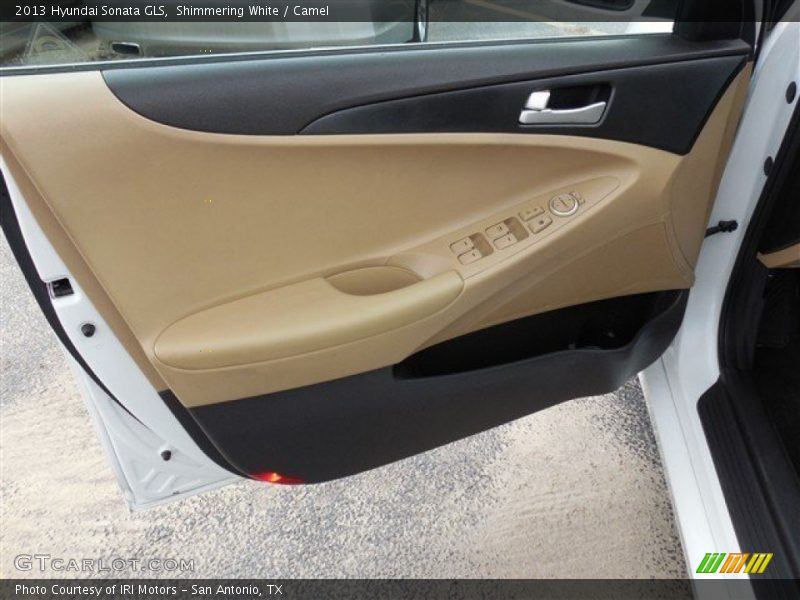 Shimmering White / Camel 2013 Hyundai Sonata GLS