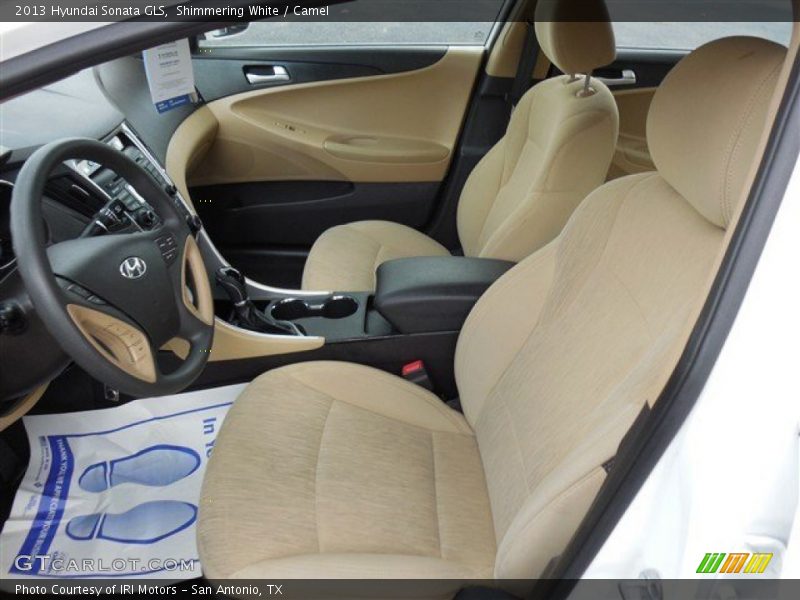 Shimmering White / Camel 2013 Hyundai Sonata GLS