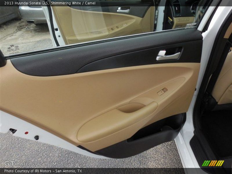 Shimmering White / Camel 2013 Hyundai Sonata GLS