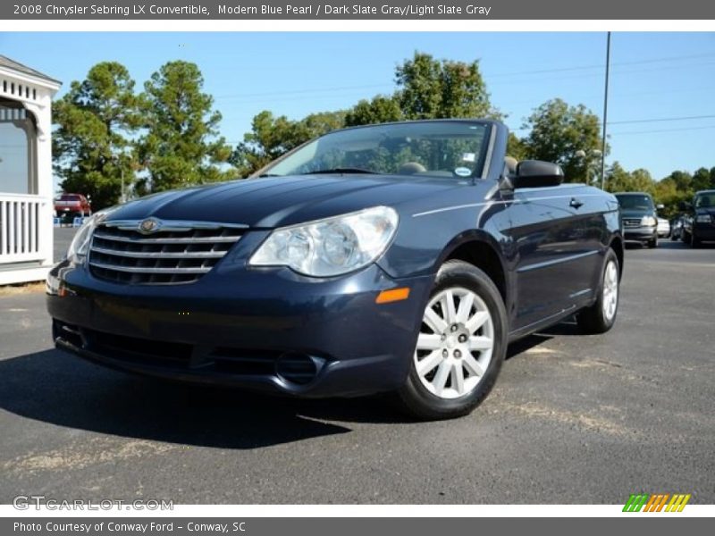 Modern Blue Pearl / Dark Slate Gray/Light Slate Gray 2008 Chrysler Sebring LX Convertible