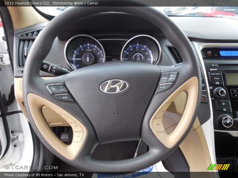 Shimmering White / Camel 2013 Hyundai Sonata GLS